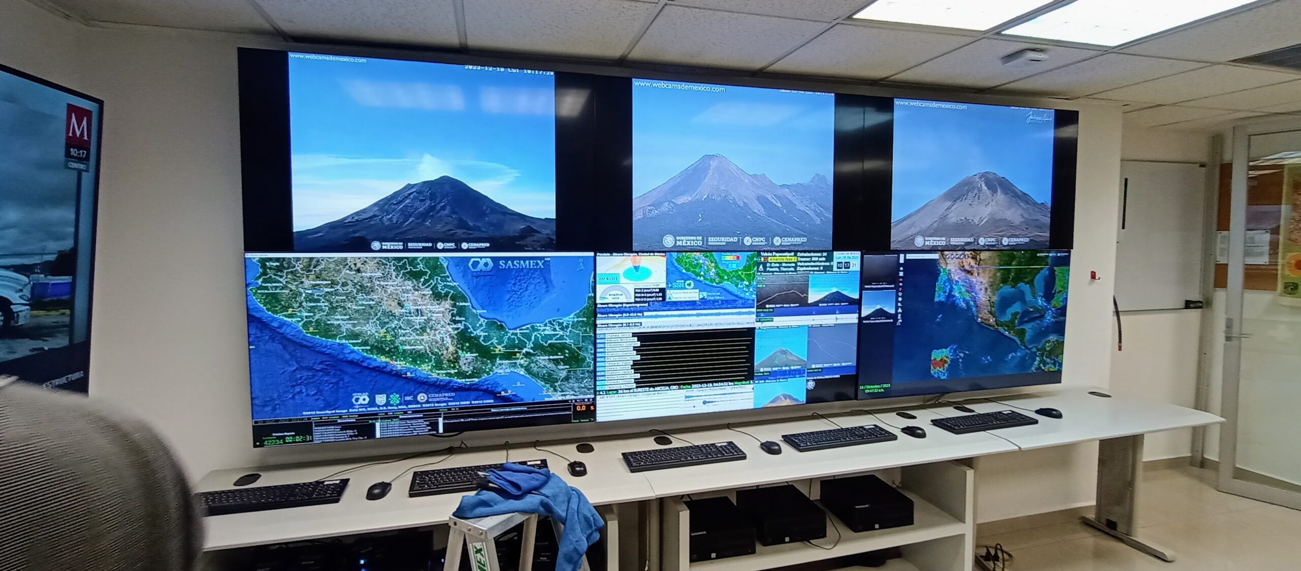 Centrales de monitores para supervisar por cámaras de seguridad y CCTB